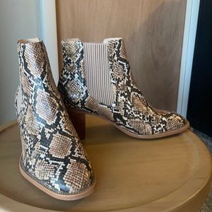 Snake skin bootie